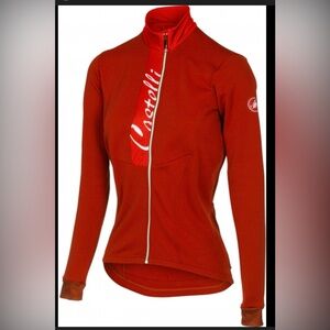 Castelli Sorriso Jersey FZ Long Sleeve Cycling Red Womens Jacket , Large